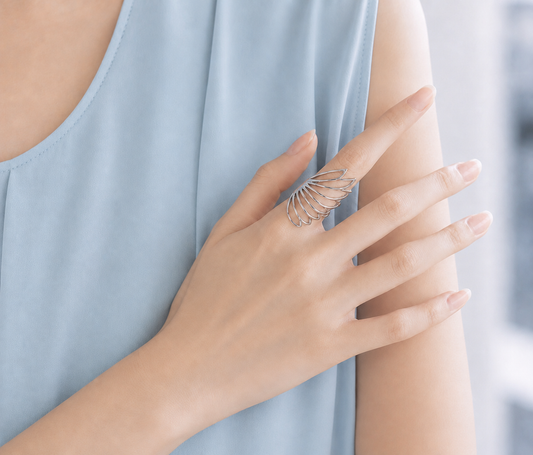 Coastal Wing Fan Band Ring
