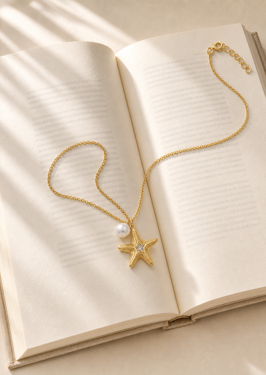 The Starlight Tide Starfish & Pearl Necklace