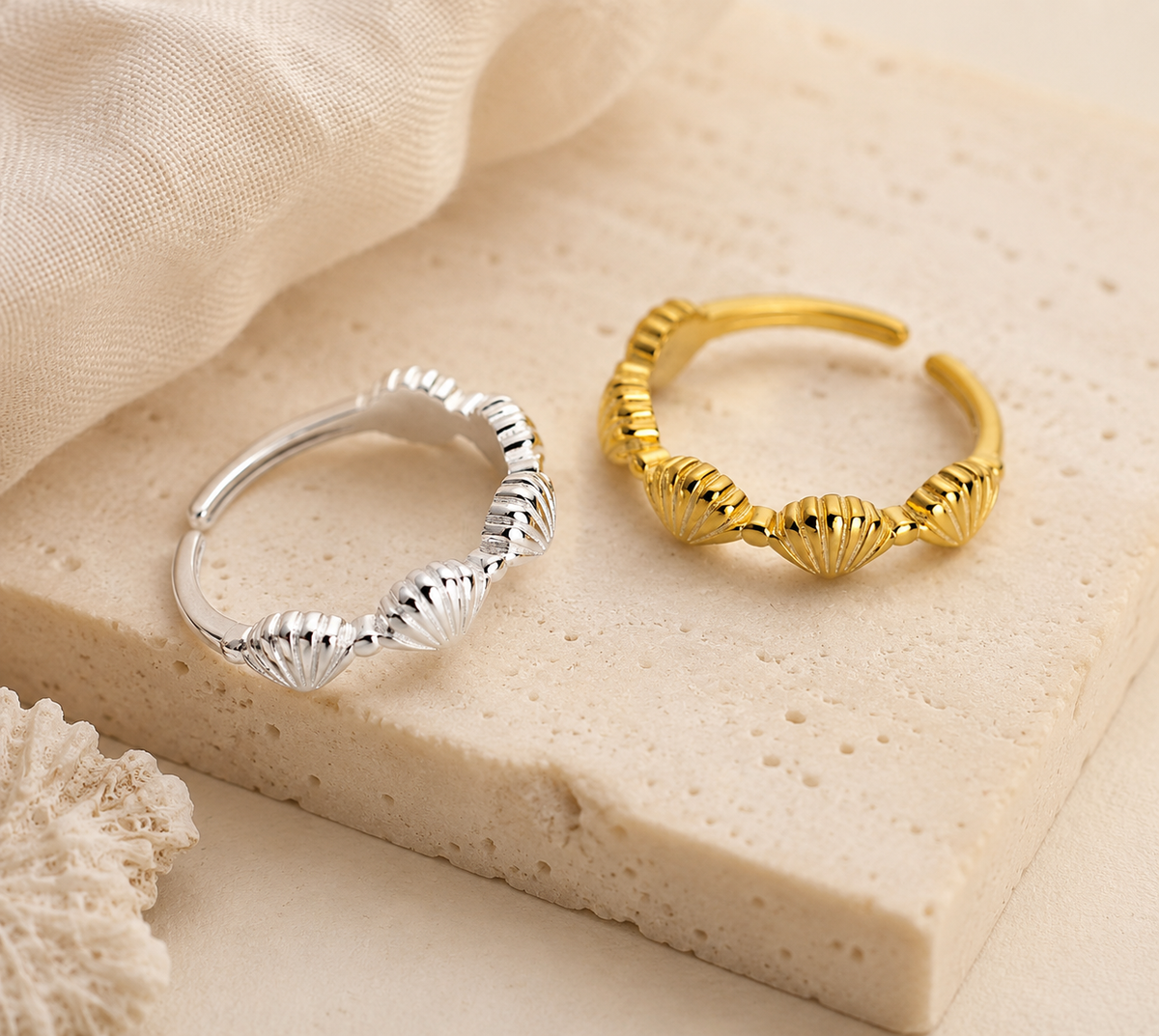 Shoreline Shell Band Ring