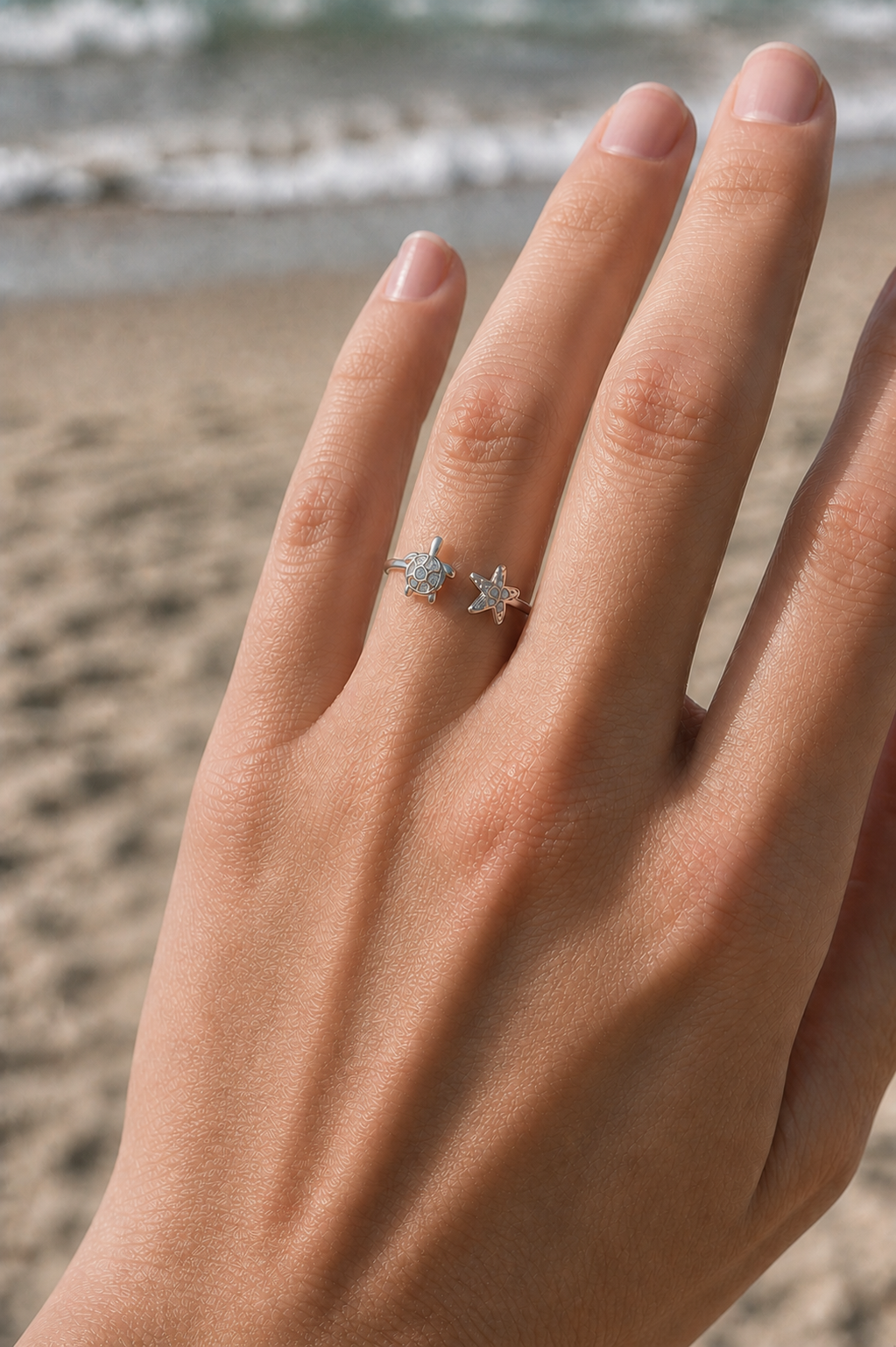 The Sea Turtle & Starfish Ring