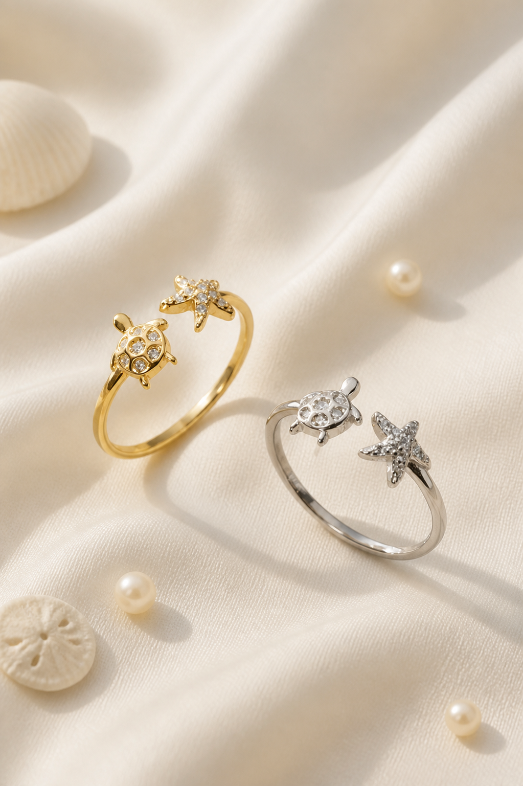 The Sea Turtle & Starfish Ring