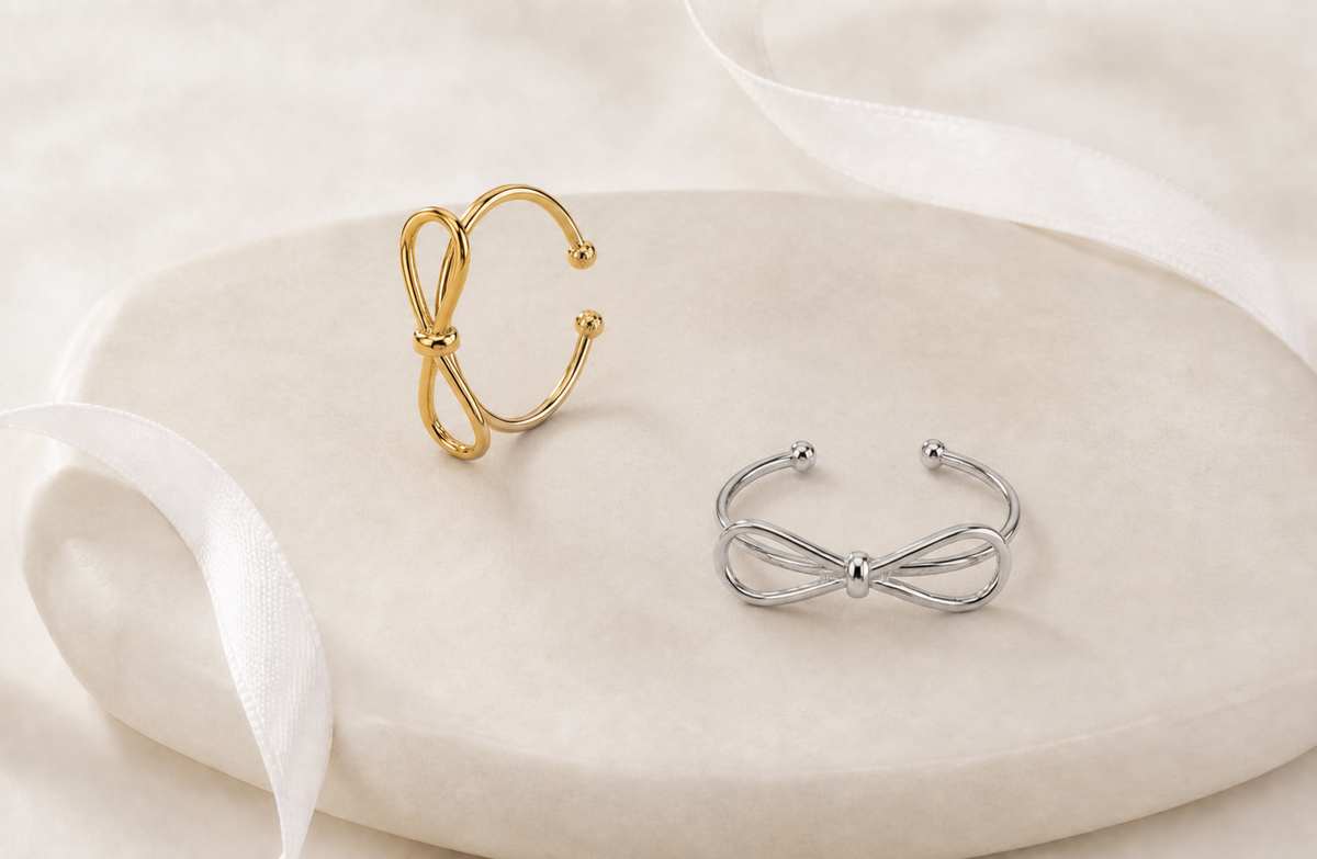 Bound Heart Bow Ring