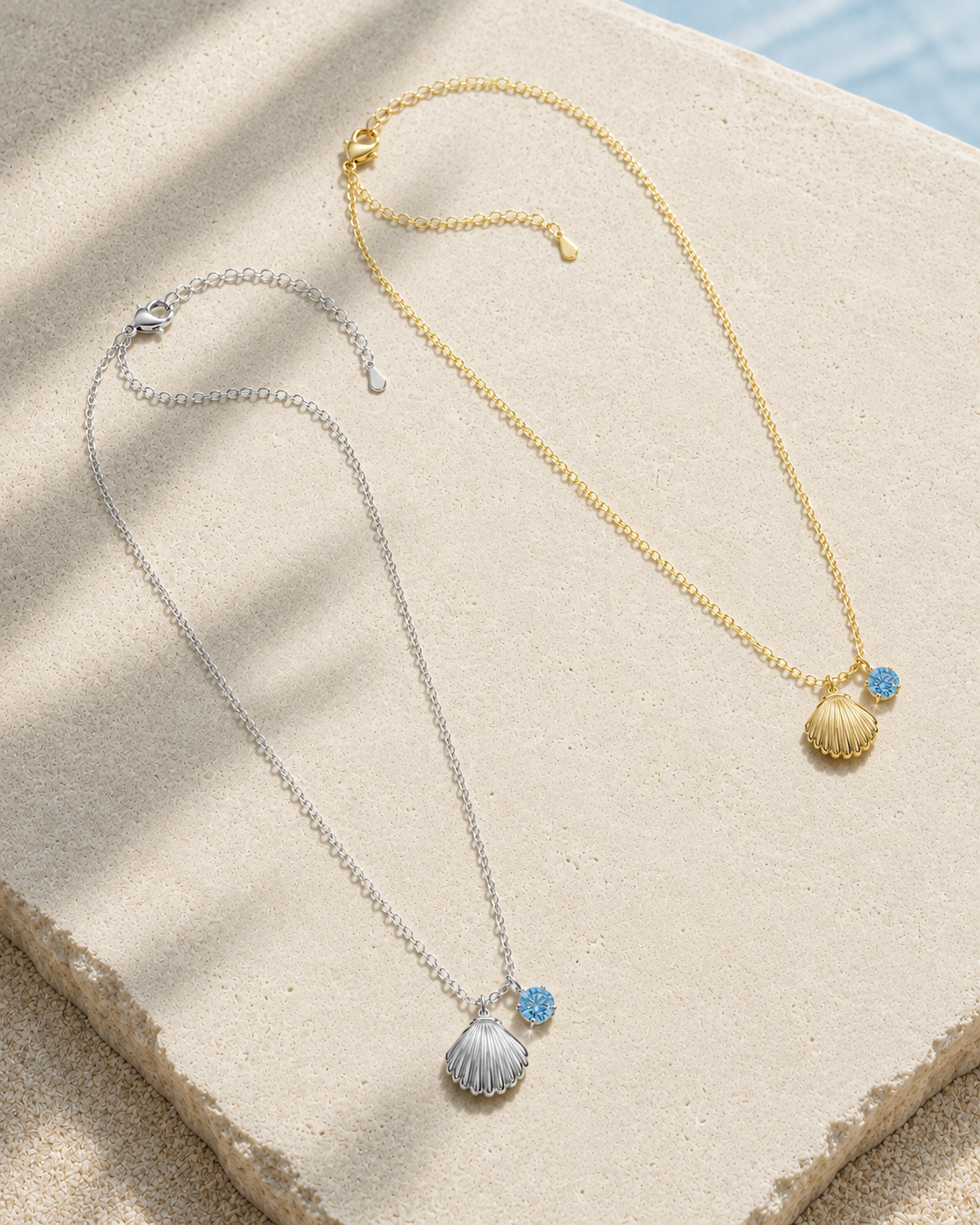 Tide & Topaz Shell Necklace
