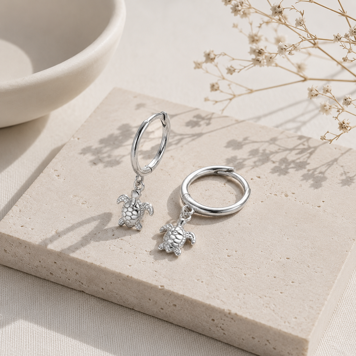 Journey Turtle Huggie Earrings