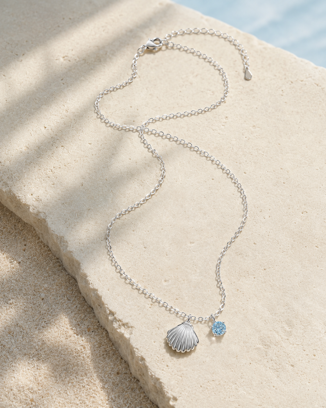 Tide & Topaz Shell Necklace