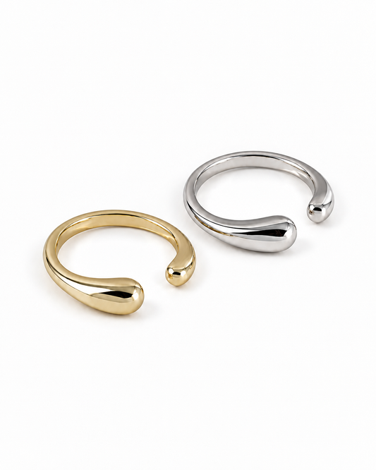 Ocean Tear Open Band Ring