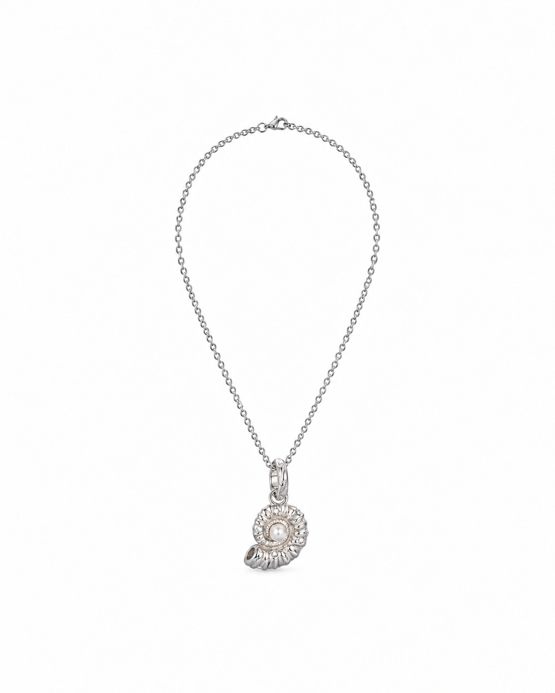 The Whispering Tides Nautilus Pearl Necklace