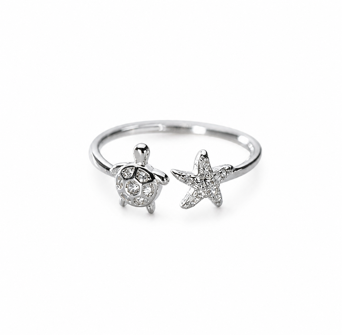 The Sea Turtle & Starfish Ring