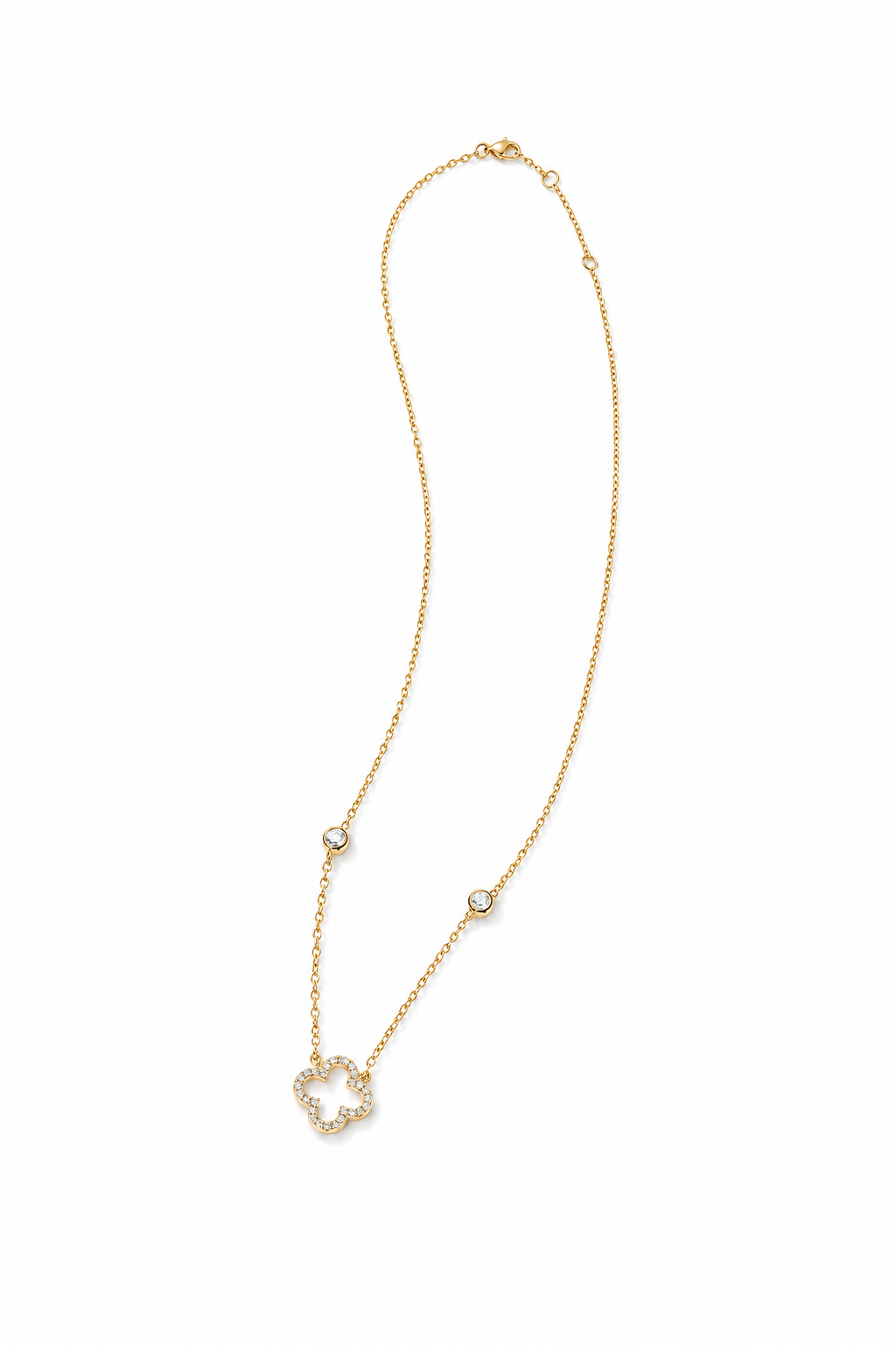Golden Clover & Spark Station Necklace