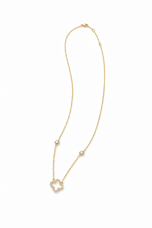 Golden Clover & Spark Station Necklace