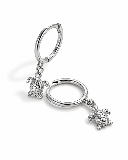 Journey Turtle Huggie Earrings