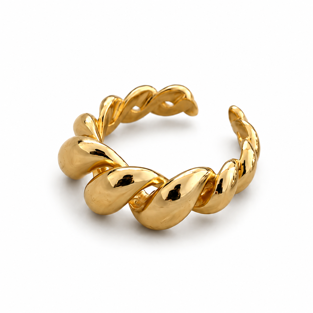 Ocean Wave Croissant Ring