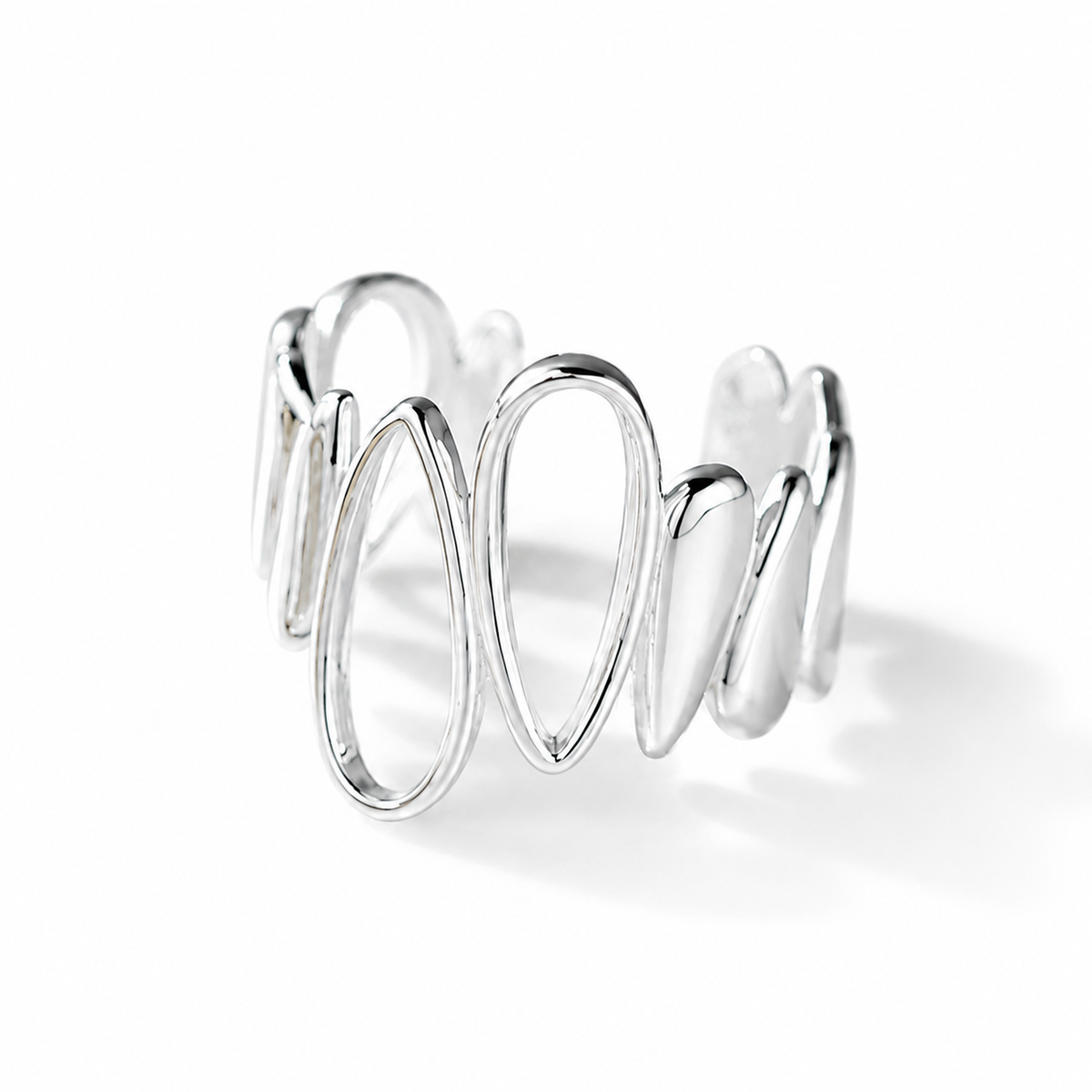 Ocean Teardrop Open Band Ring